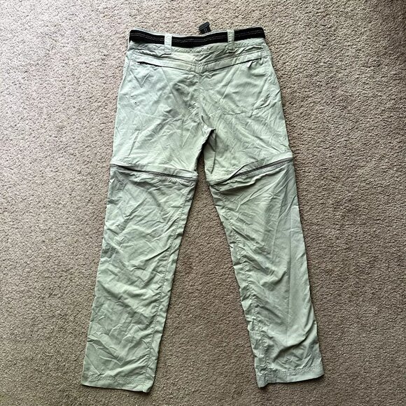 Columbia Pants Womens 4 (30x30) Nylon Titanium Omni Dry Mid Rise Zip Off Belted - Picture 2 of 14
